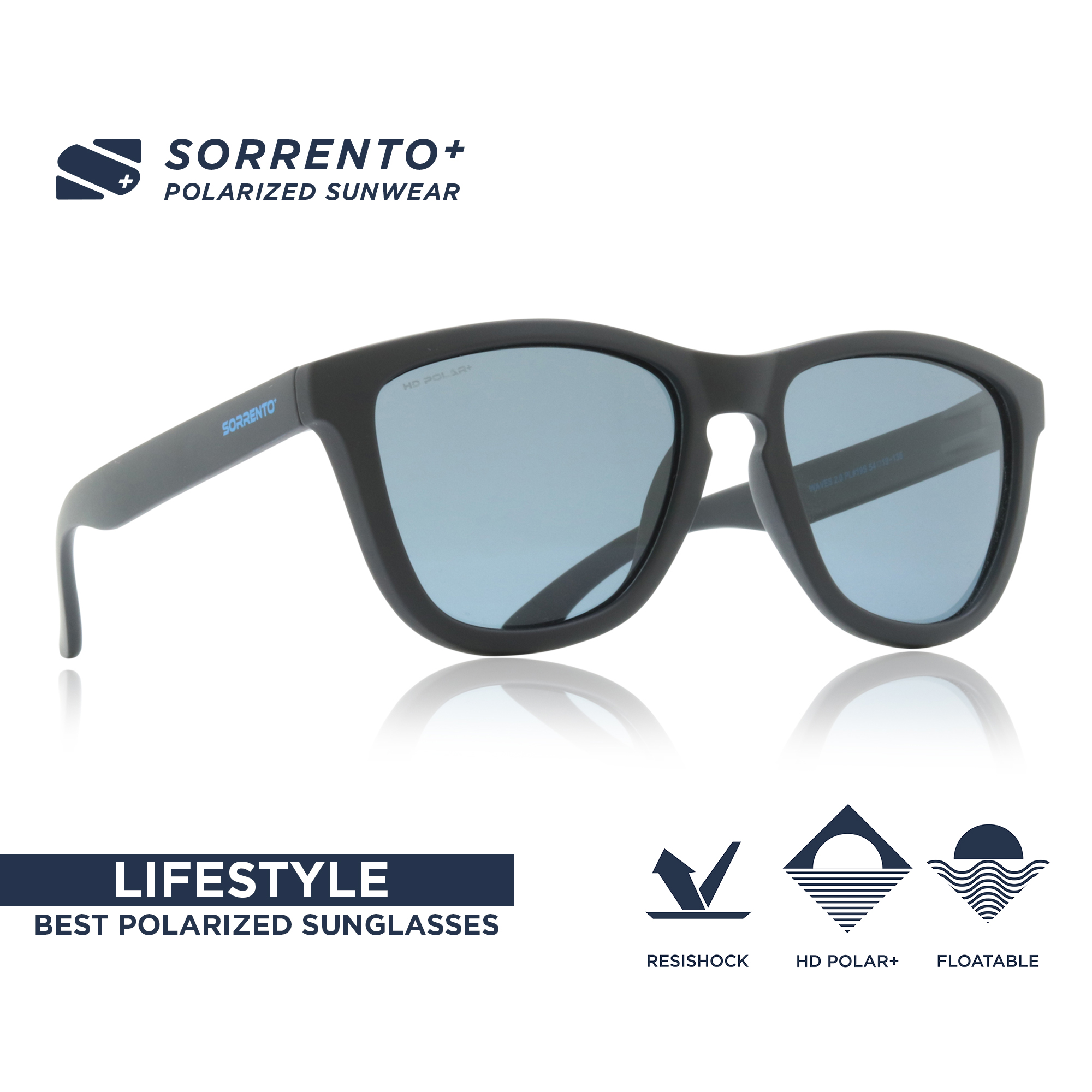 Sorrento+ Waves (Floatable/Beach Polarized/UV400 Square