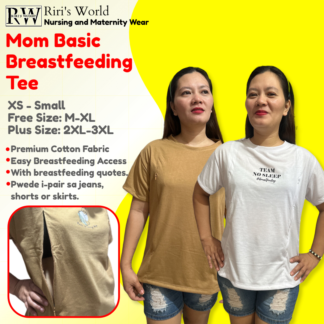 Riris World|Mom Basic Breastfeeding Tee Nursing Tshirt Breastfeeding Top  Nursing Top Breastfeeding Tshirt - Main Image