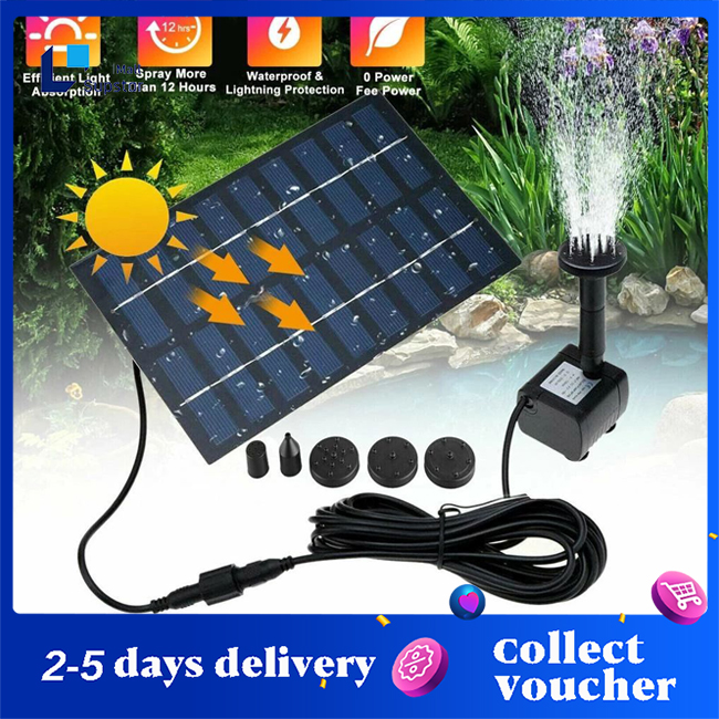 【Ship from Manila】Solar Water Pump Fountain Kit for Garden Decoracion