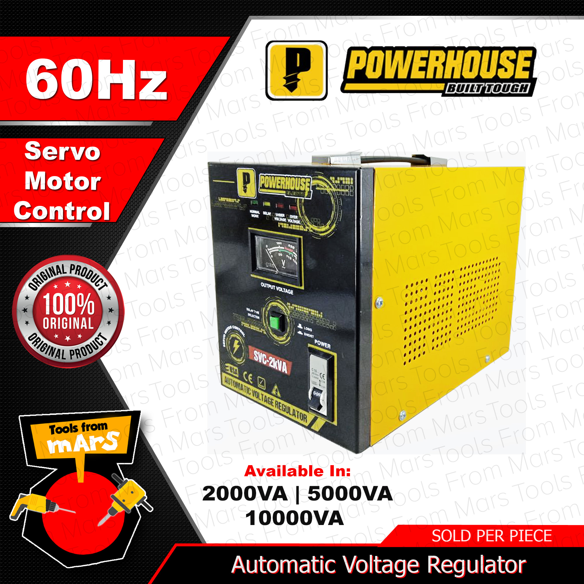 POWERHOUSE SERVO MOTOR Electric AVR Automatic Voltage Regulator 2KVA