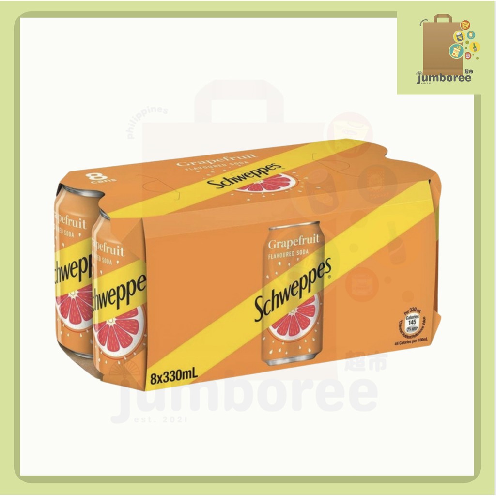 Schweppes Grapefruit Flavoured Soda (330ml x 8) Hong Kong Product