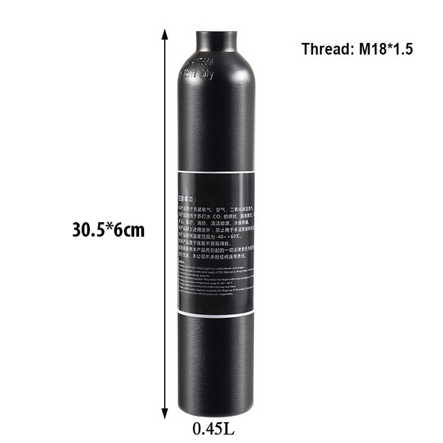 [COD]High Pressure Paintball Cylinder Tank Aluminium,0. 250. 350.45L Co2 Air Cylinder Tank