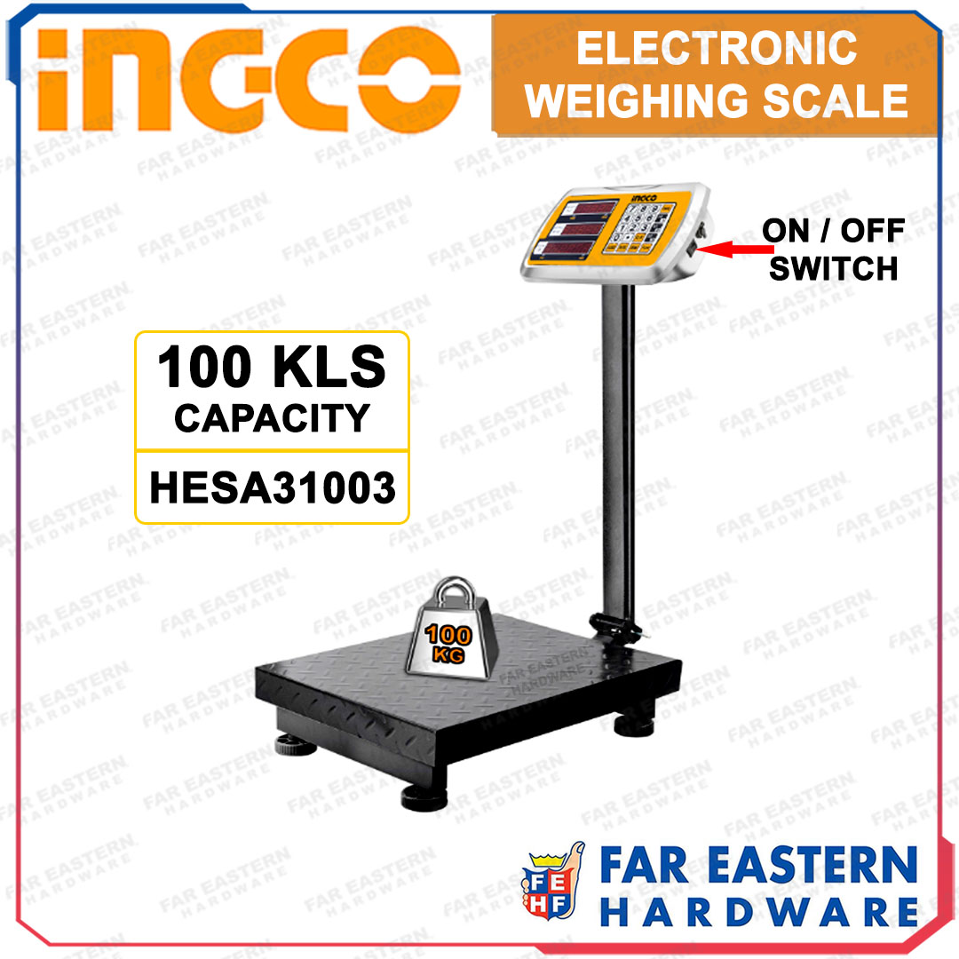 INGCO Electronic Weighing Scale Digital 100kg HESA31003 INMT Lazada PH