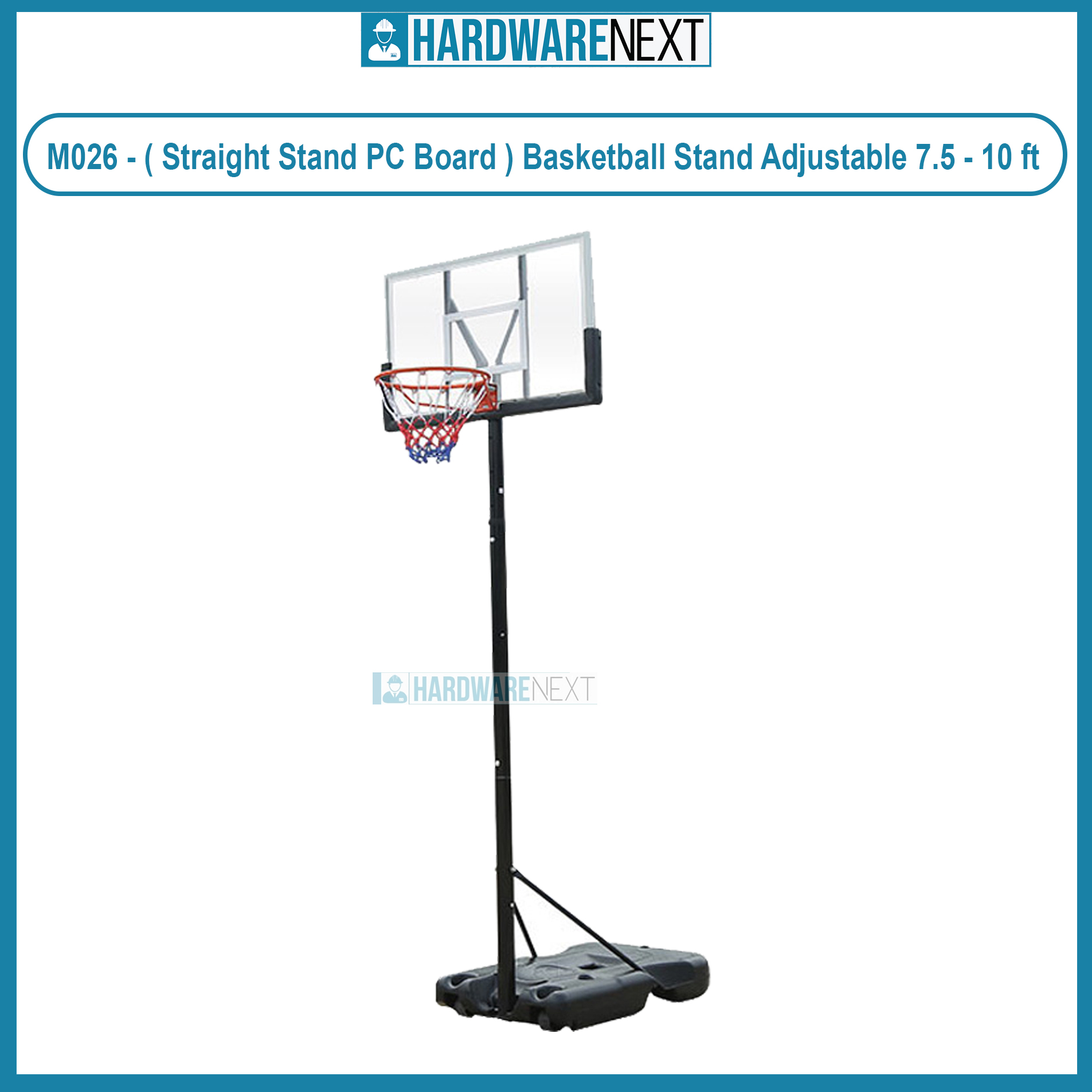 M026 ( Straight Stand PC Board ) Basketball Hoop with Stand
