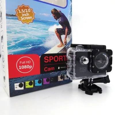 【AC + EXTRA BATTERY + 32GB SD CARD 】 SPORTS CAM Extreme HD 1080P Action Camera Motorcycle Recorder Bicycle Recorder 1080P 2.0 LCD Screen Waterproof 30M DV Recording Mini Skiing Bicycle Photo Video Cam Sports Action Camera With Waterproof Case