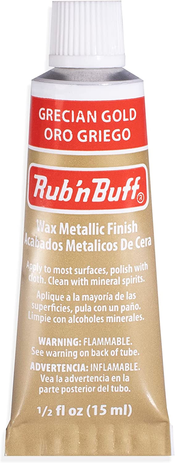 Amaco Rub 'N Buff Wax Metallic Finish, Pewter, 0.5-Fluid Ounce, 2