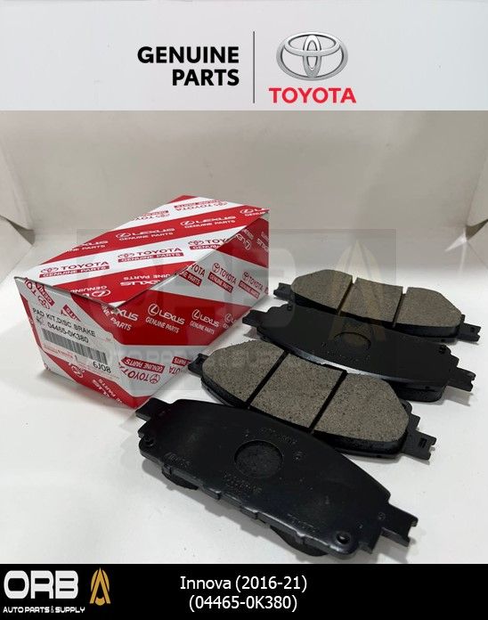 Toyota Innova ( 2016 2021 ) Brake Pads Part No. 044650K380 (100