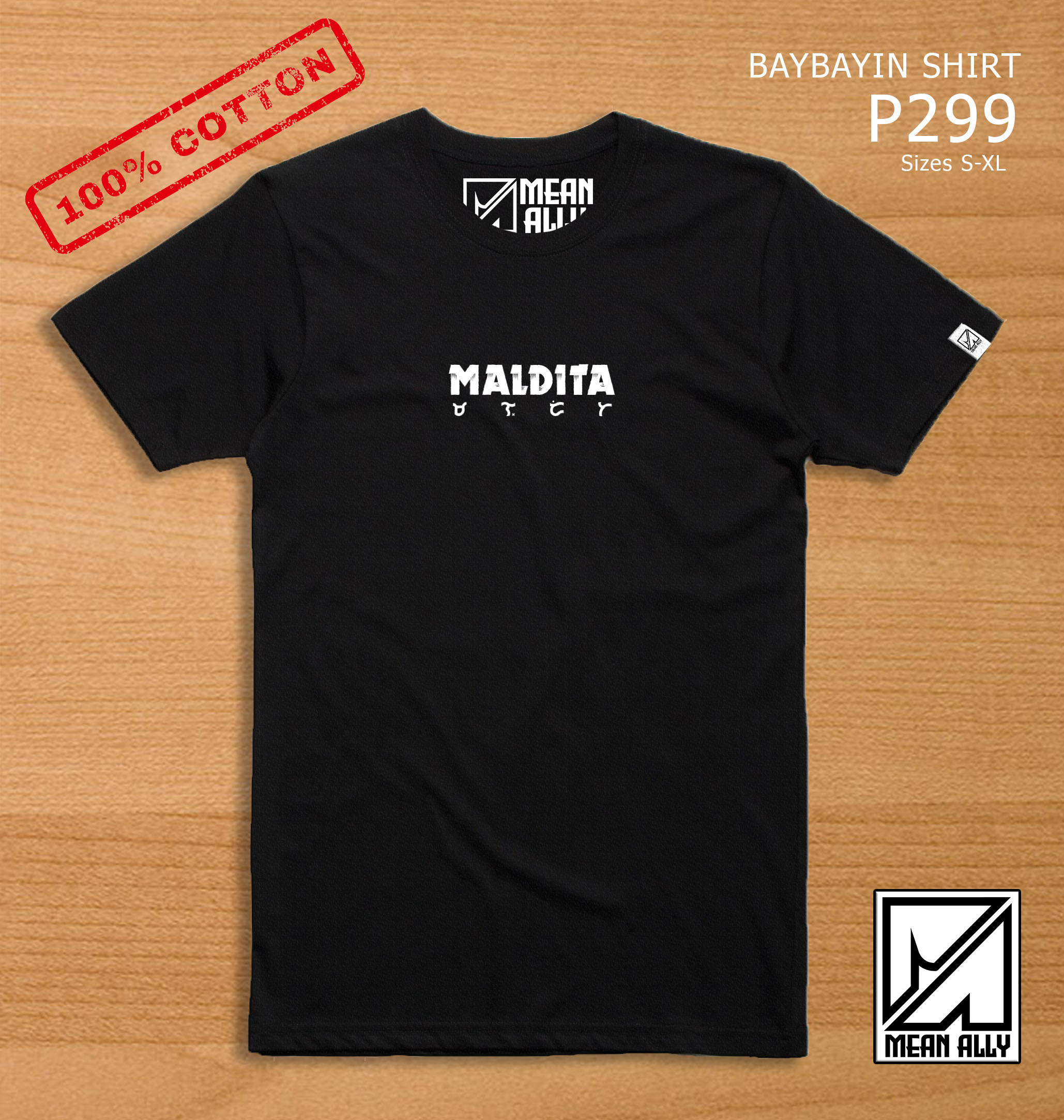 Maldita Baybayin Shir Black Mean Ally Clothing Lazada Ph