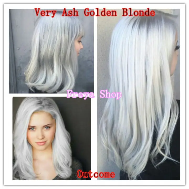 Very Ash Golden Blonde Hair Color With Oxidant 12 88 Bremod Permanent Hair Color Lazada Ph