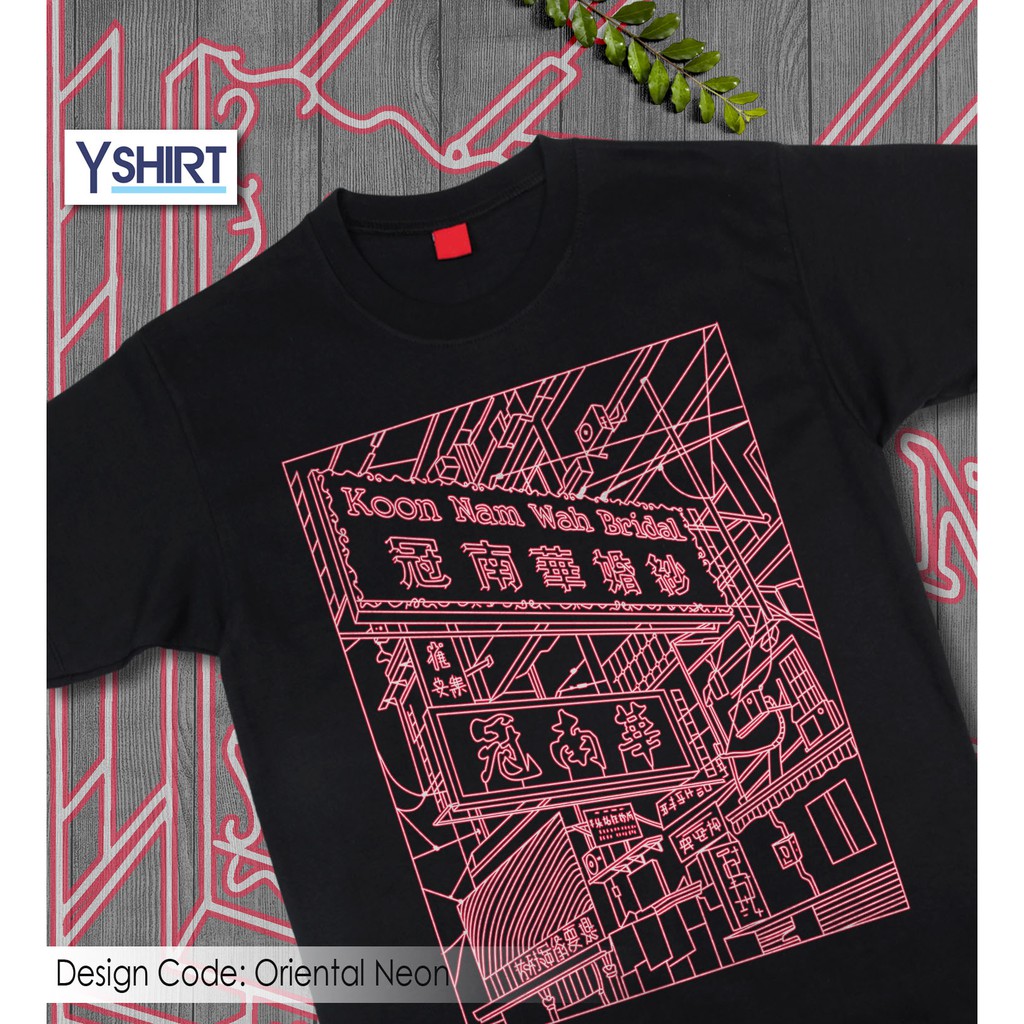 Yshirt Oriental Neon Design Graphic Printed Tees Black Tshirt Fashion |  Lazada Ph