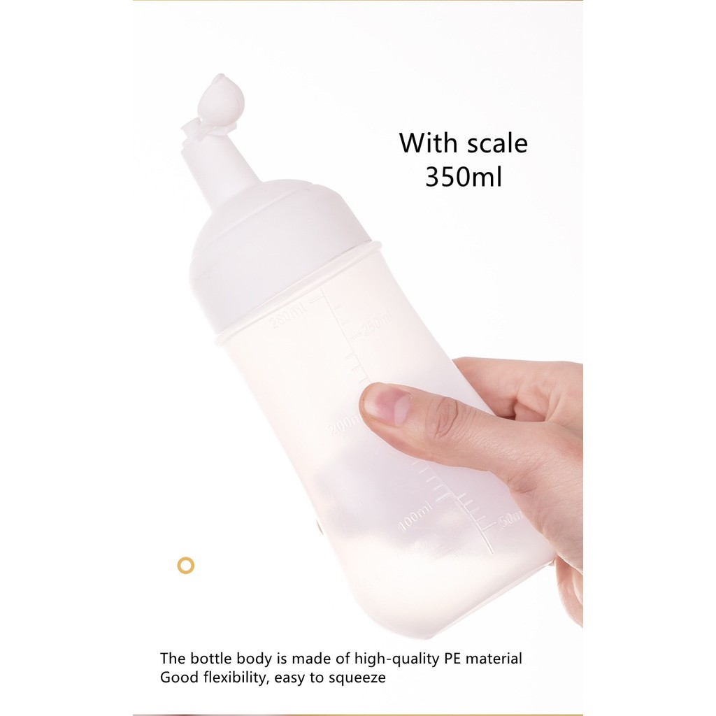 350ml Multipurpose Easy Squeeze Bottle Scale Setting Ketchup Honey