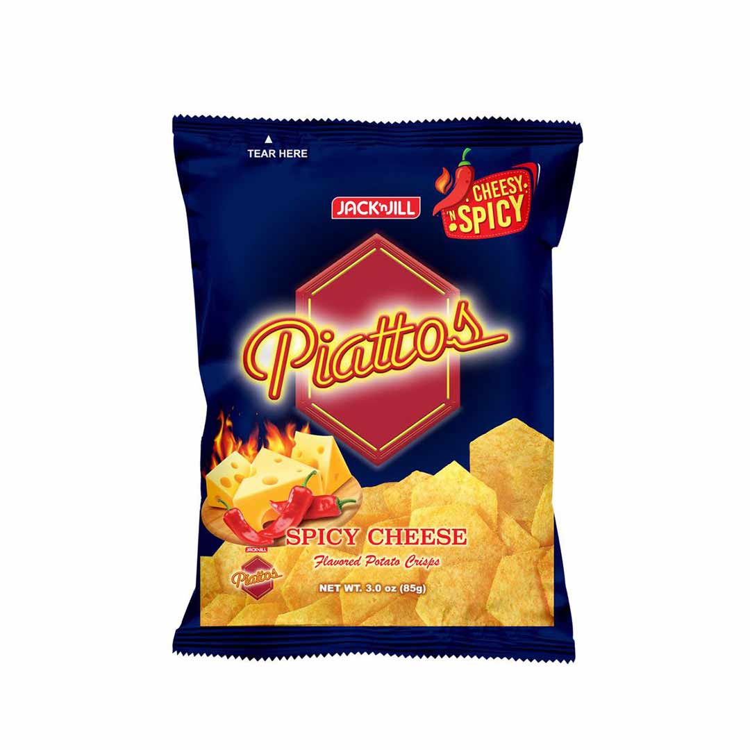 Piattos Spicy Cheese Flavored Potato Crisps 83g | Lazada PH