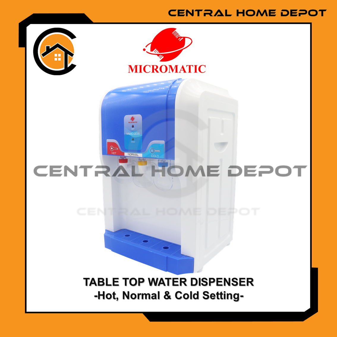 Micromatic Hot, Cold and Normal Water Dispenser Table Top / MWD205