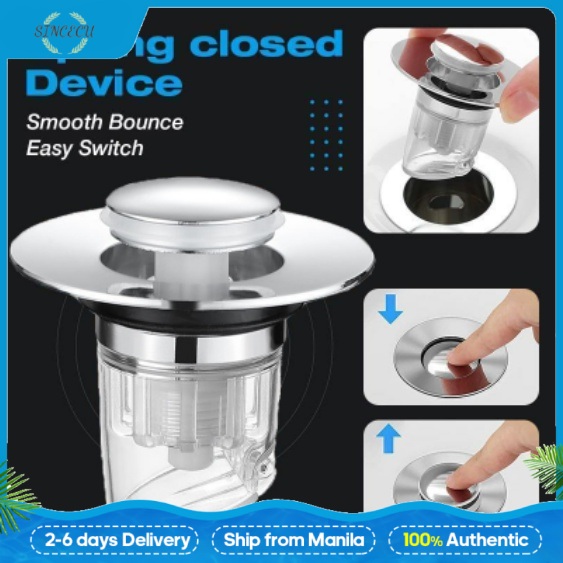 Triple Blockade Pop Up Sink Stopper Universal Stainless Steel Pop Up