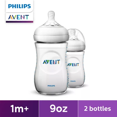 Philips AVENT 9oz Natural Baby Bottle, 2-pack