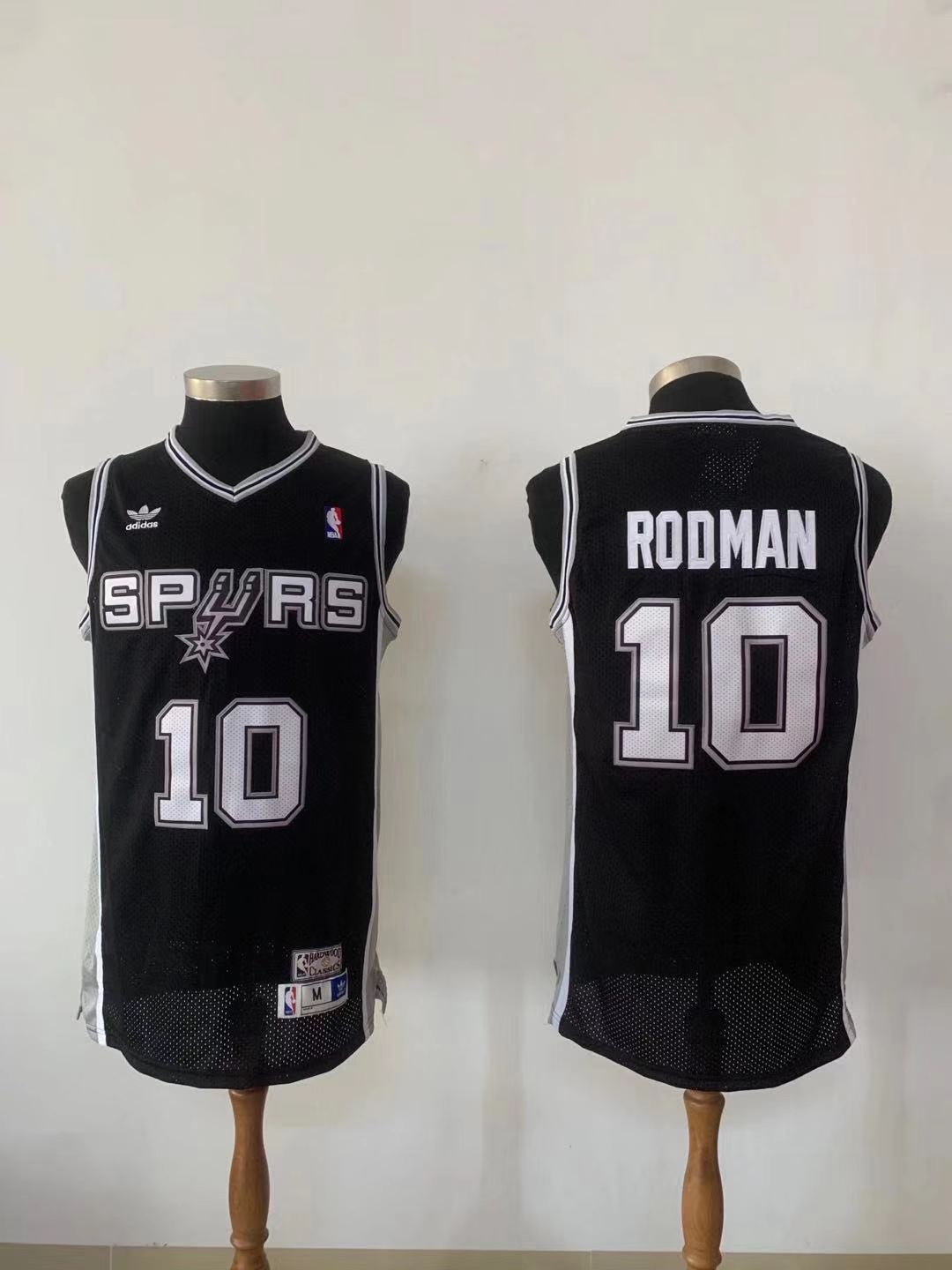 NBA San Antonio Spurs Dennis Rodman #10 Black Hardwood Classics