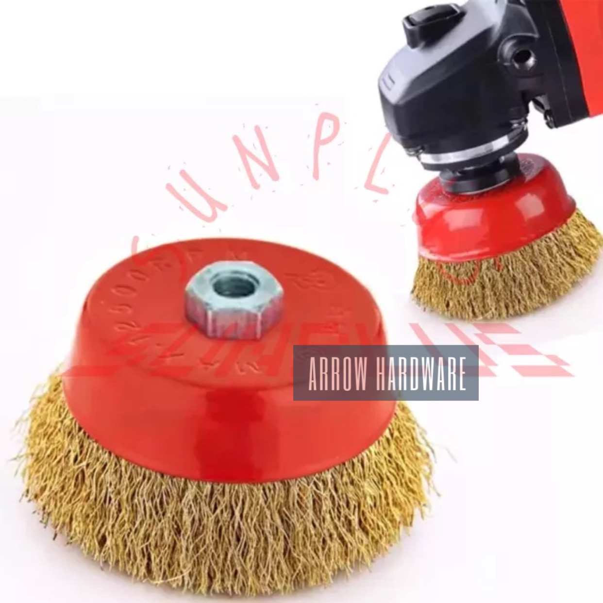 3” Wire Wheel Brush,Twisted Knotted Cup Brush for Grinders,Rust Removal