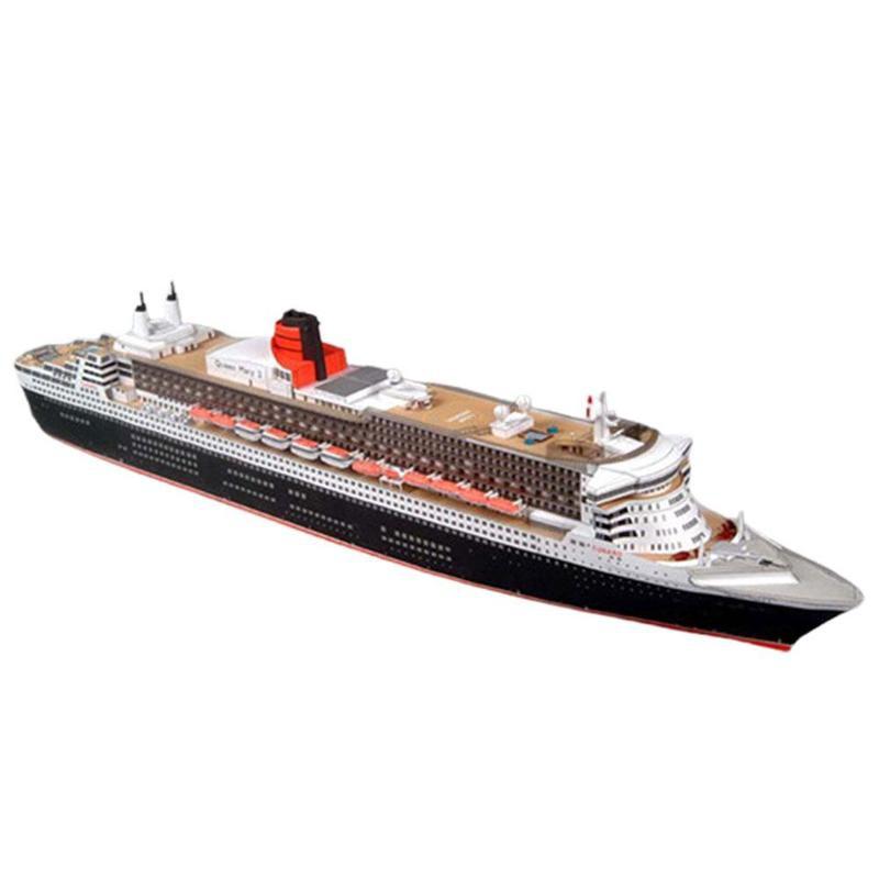 Queen Mary II cruise Ship Paper Model 3D Cubes Paper Model Level Toy Puzzle Cruise Costa Ship ...