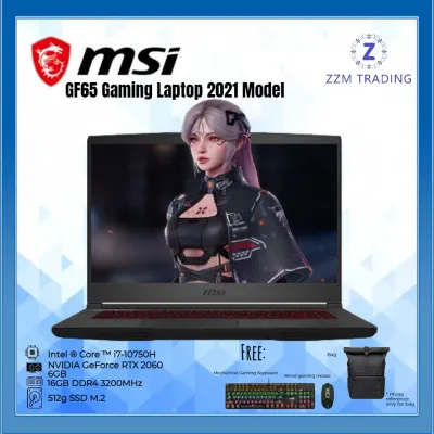 MSI GF65 Thin Brand New Gaming Laptop Intel 15.6" 16GB RAM 512GB SSD
