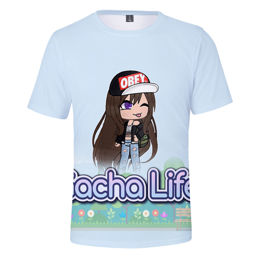 T-shirts Anime Gacha Life Kawaii Children's clothing 3D Print Kid