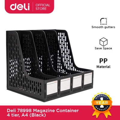 Deli 78998 Magazine Container 4 tier, A4