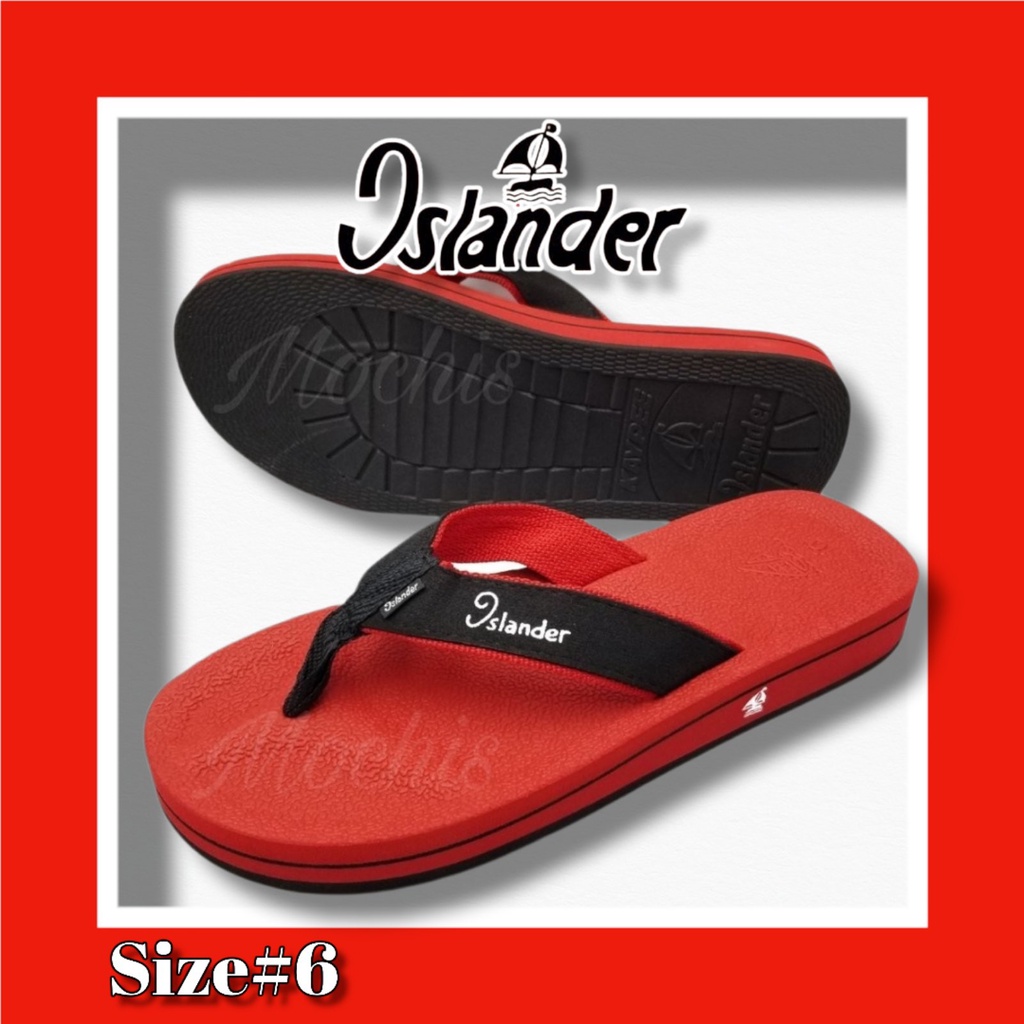 Islander Men's 'Black/Red' Authentic and Original slippers (Makapal) |  Lazada PH