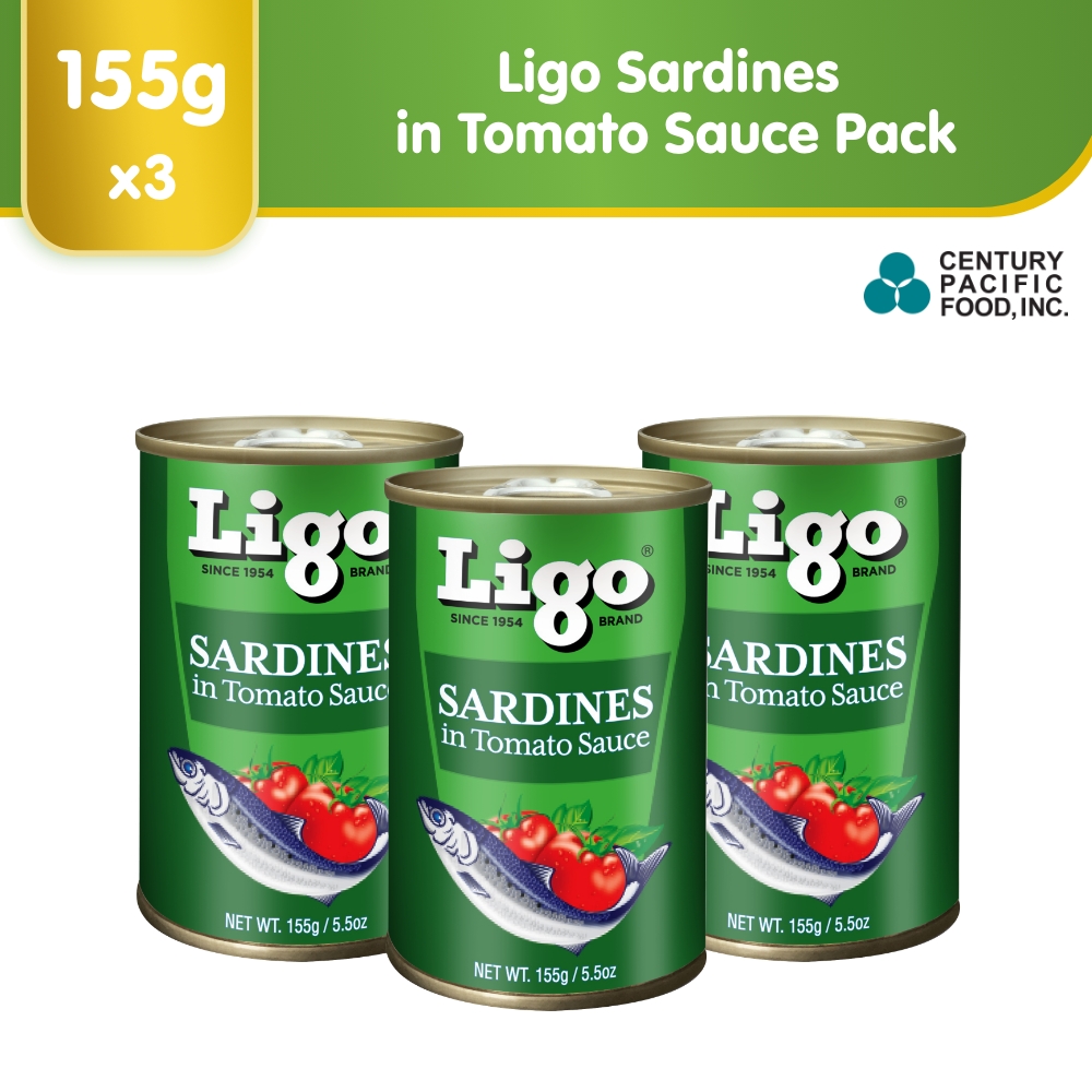 Ligo Sardines in Tomato Sauce 155g x3 Lazada PH