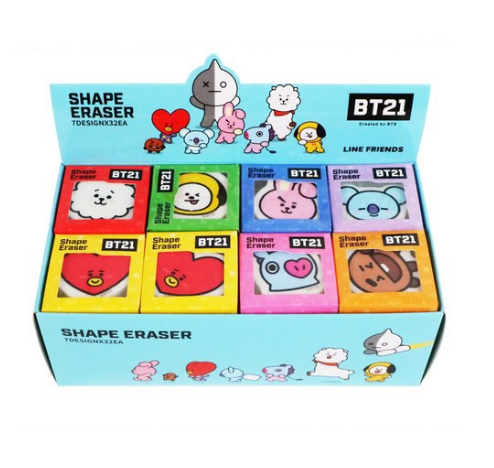 Bfs Cartoon Rubber Pencil Eraser Bts Bt21-36pcs 