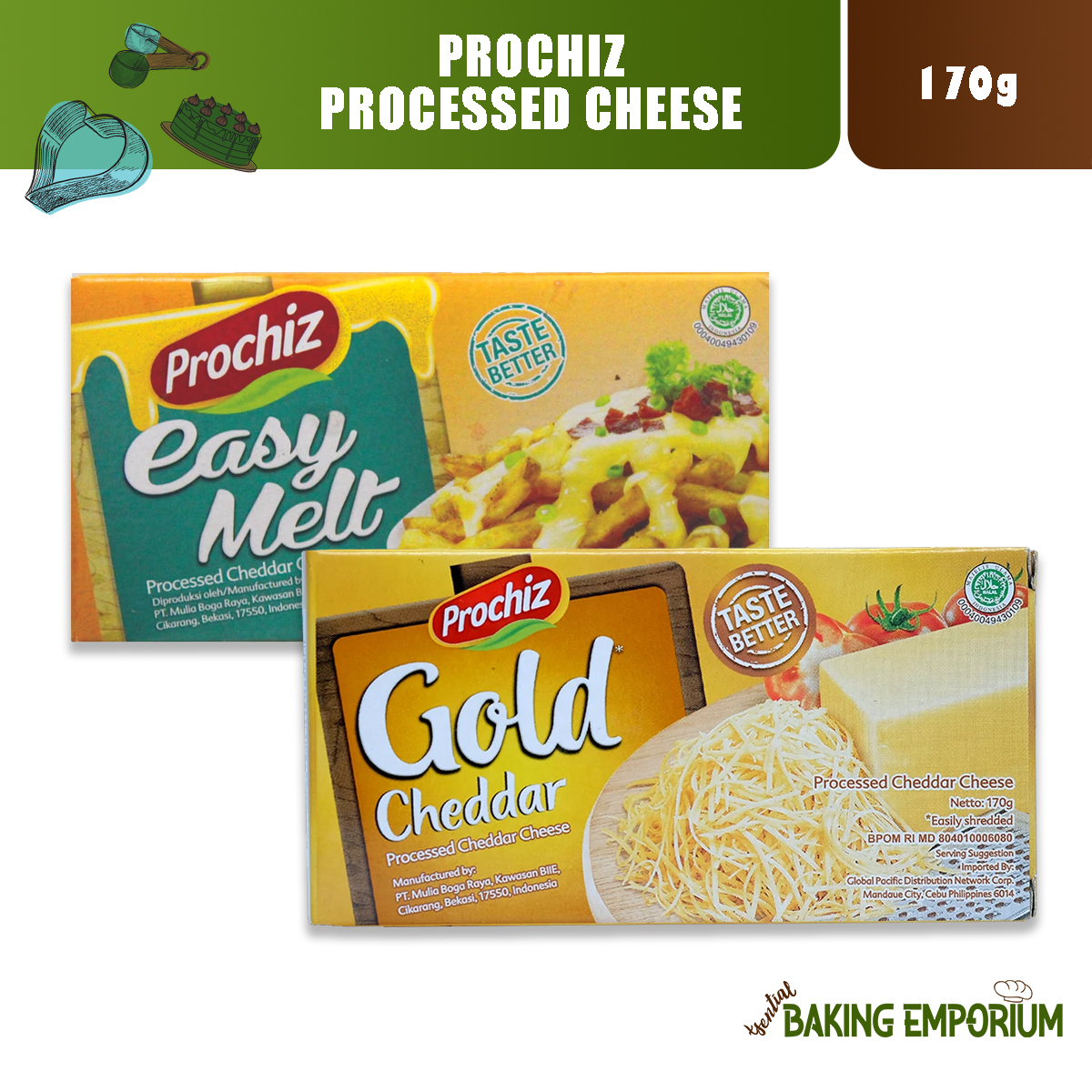 Xsential Prochiz Processed Cheddar Cheese Easy Melt Gold Lazada PH