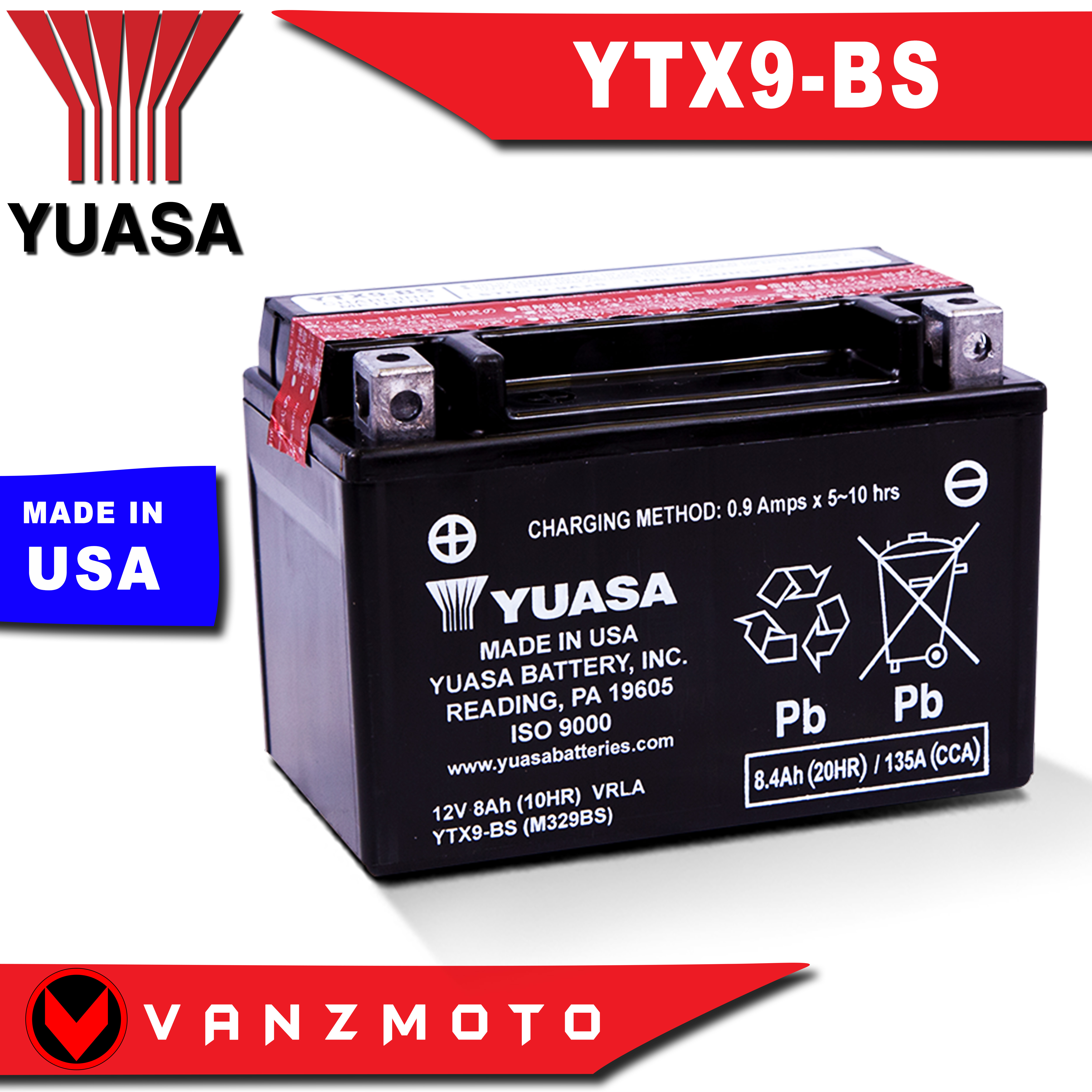 Bateria YTX9-BS Yuasa Indonesia