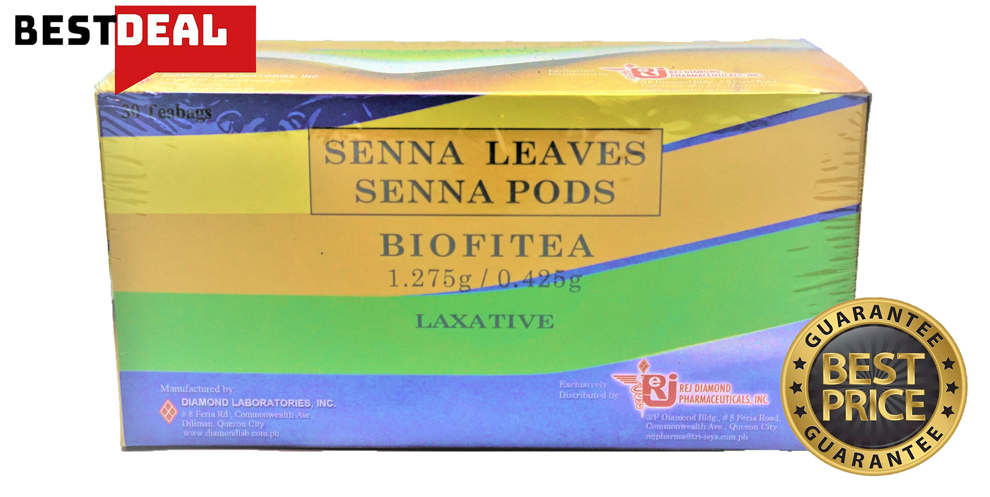 Biofitea Senna Leaves & Pods Slimming Tea – 30 Teabags (Expires 2027)
