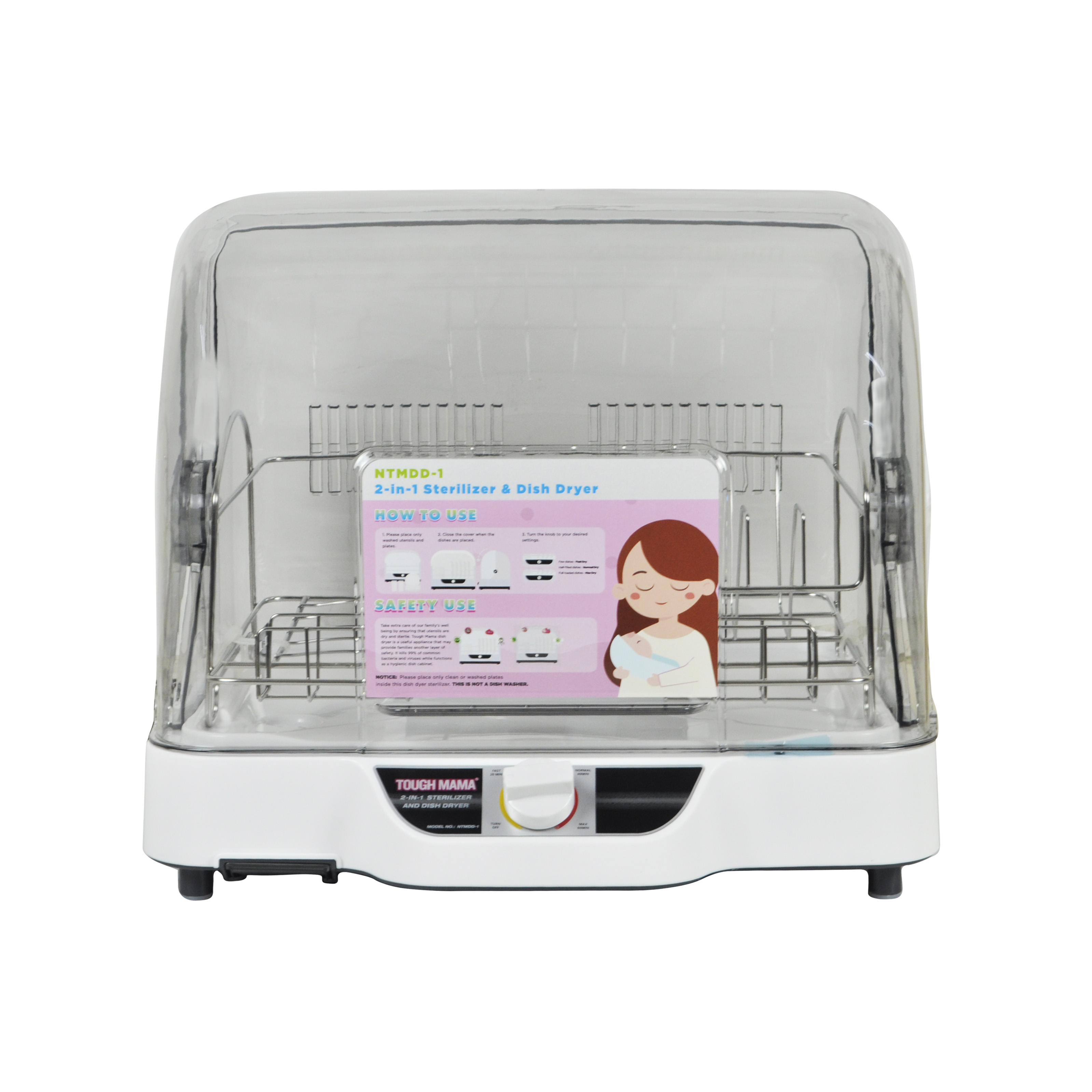 Tough Mama Original 2 in 1 Sterilizer & Dish Dryer with UV Light NTMDD