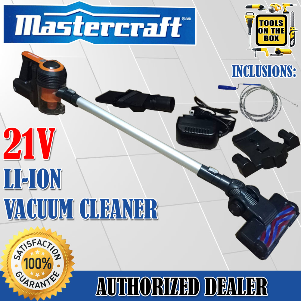 MASTERCRAFT Cordless Vacuum Cleaner 21V MAX LITHUIM ION +FREE Clog