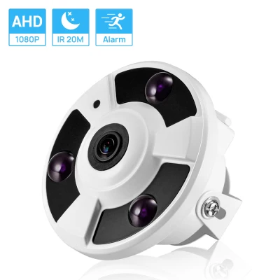 Hamrol AHD Analog Camera 1.7MM Fisheye Lens Panoramic 2MP High Definition Surveillance Infrared 1080P CCTV Security Camera