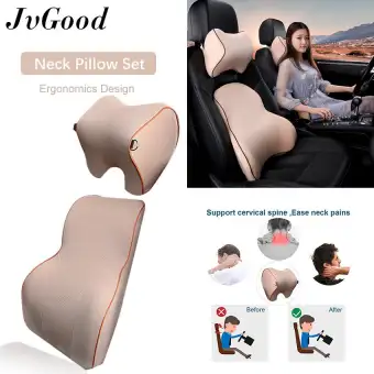 JvGood Car Seat Pillow 2 in 1 Neck 