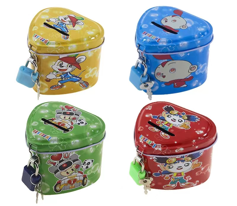 Mini Coin bank with Lock and Key Alkansya Cute Piggy Bank Money Box