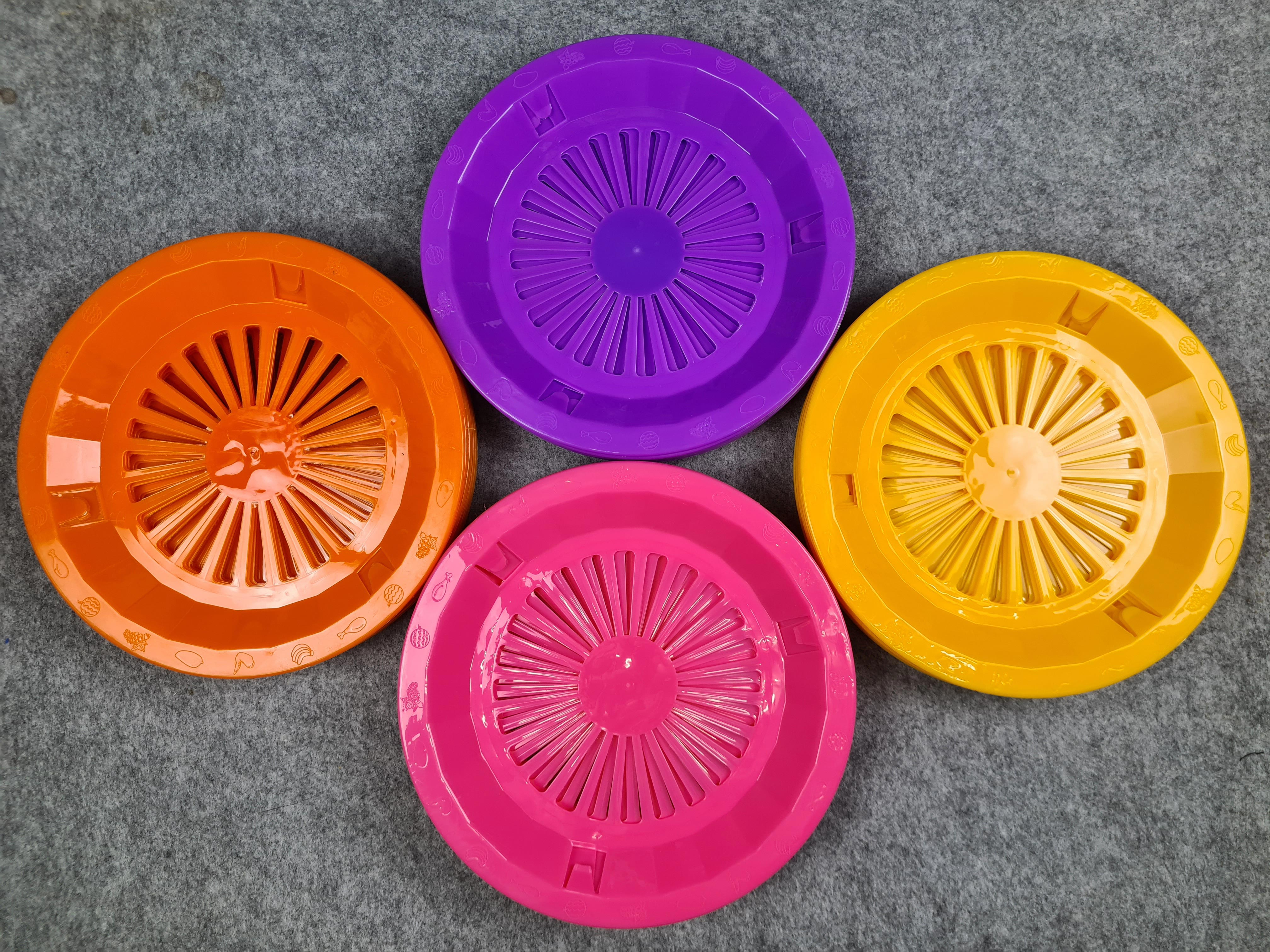 EzPack Thick Durable Plastic Paper Plate Holder with Embroidered Design