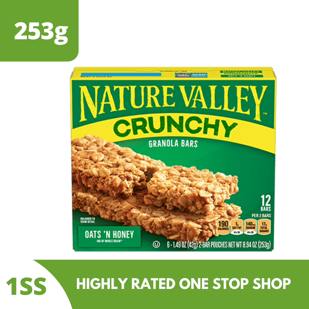 Nature Valley Crunchy Granola Bar, Oats ‘N Honey, 210g Lazada PH