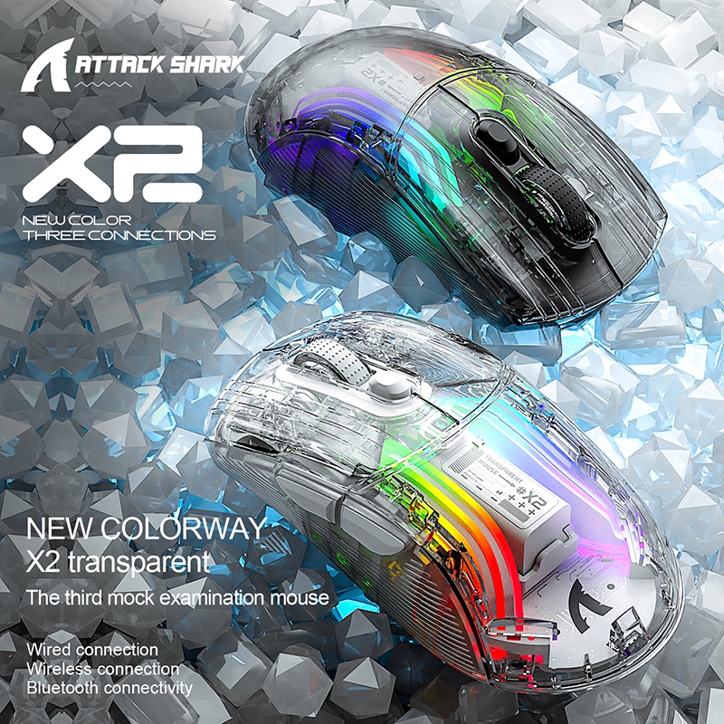  ATTACK SHARK X5 Wireless Gaming Mouse with Tri-Modes