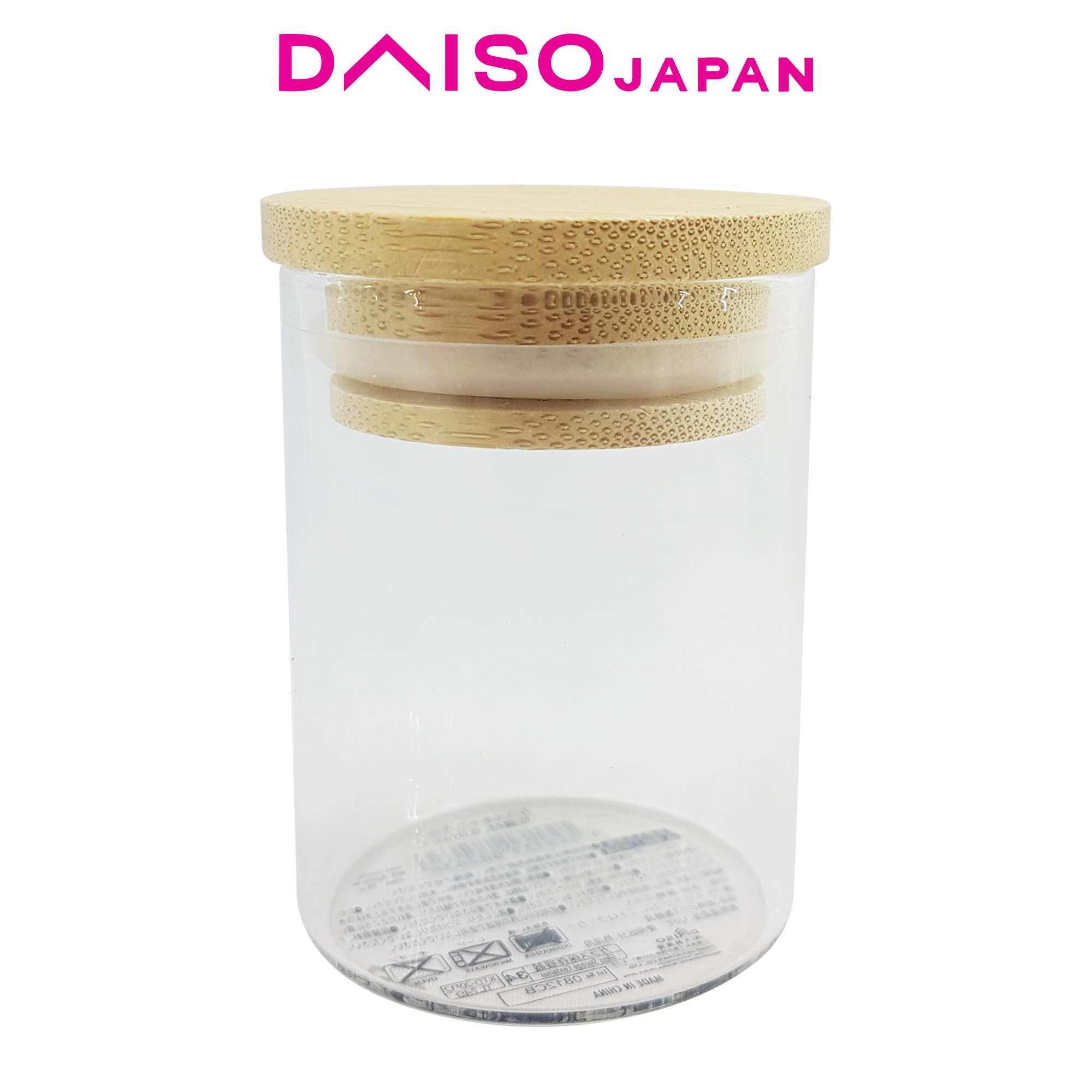 Daiso Glass Canister with Bamboo Lid (60ml) Lazada PH