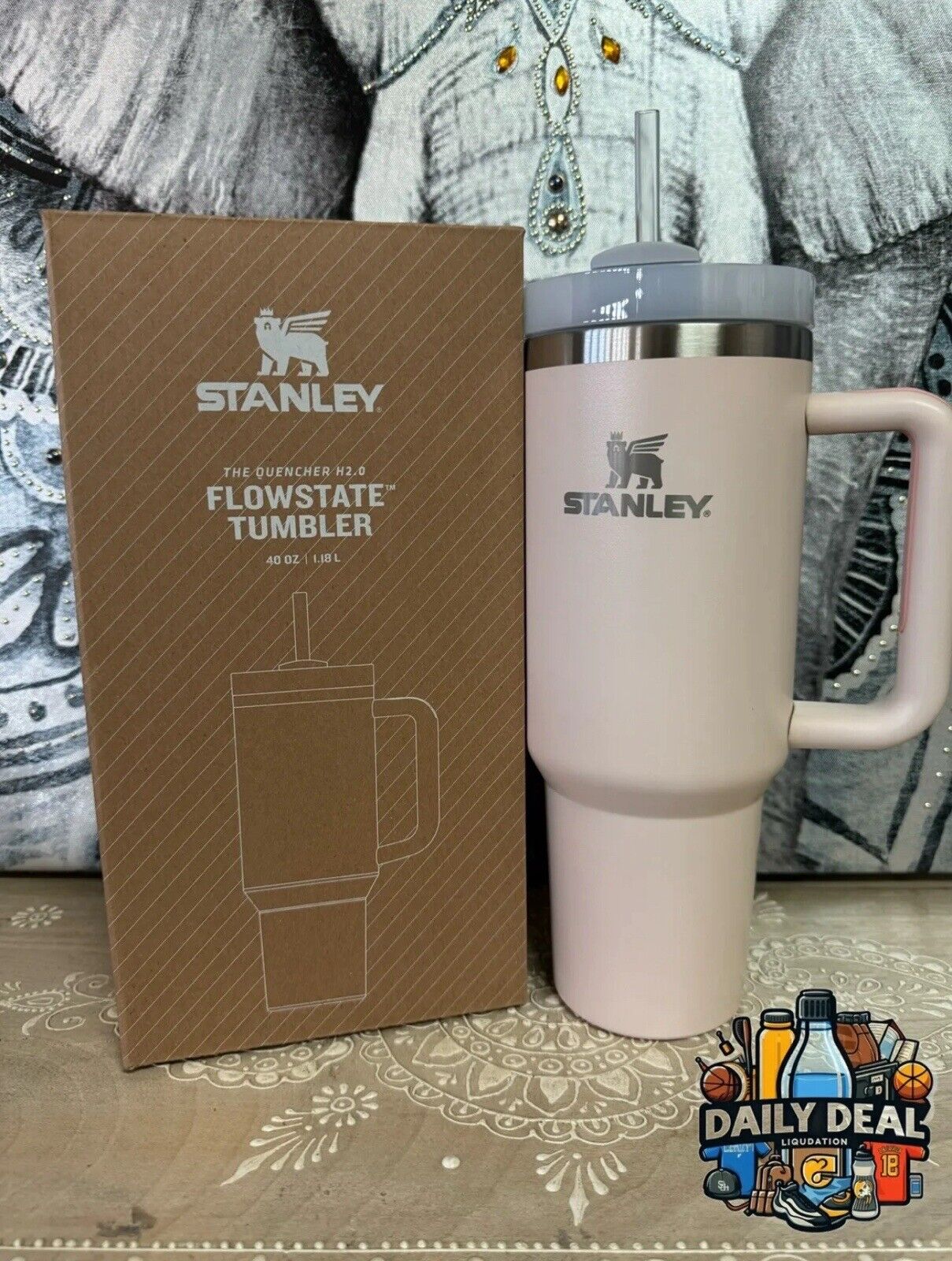 NWT Stanley Adventure Quencher Travel Tumbler 40 Oz Petal