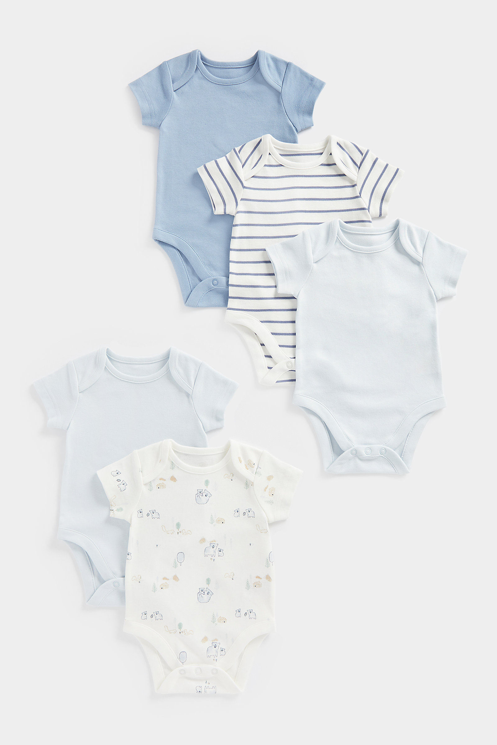 Mothercare My First Short-Sleeved Bodysuits - 5 Pack | Lazada PH