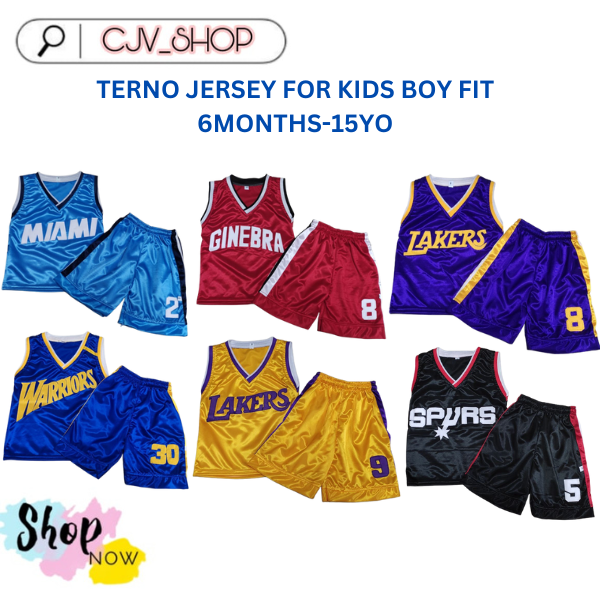 TERNO JERSEY /BASKETBALL DESIGN FOR KIDS BOY FIT MONTHS-16 YEARS