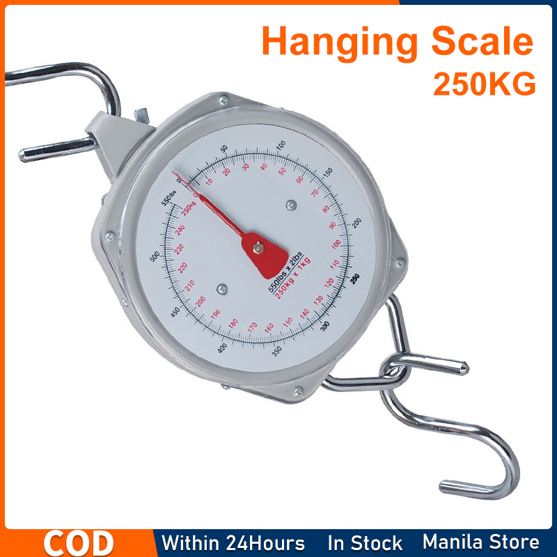 Mechanical Hanging Scales 250kg, High Accuracy Large Display Spring ...