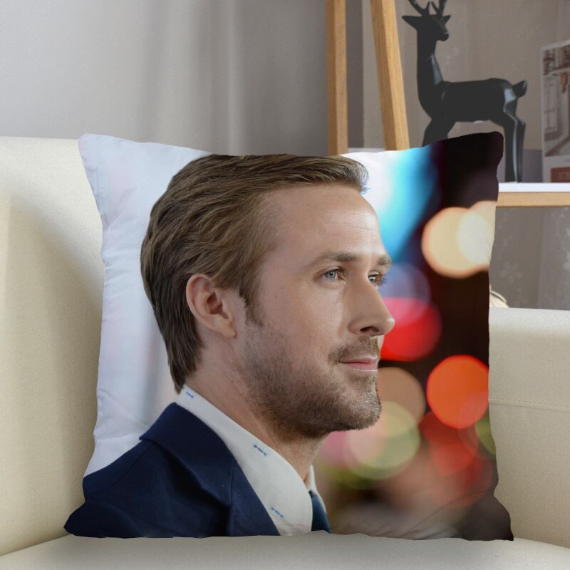 Music custom Ryan Gosling pillowcase 45 * 45cm zippered square pillowcase  Sellertosupportfreecustomization. Double sided printing design for pillows.