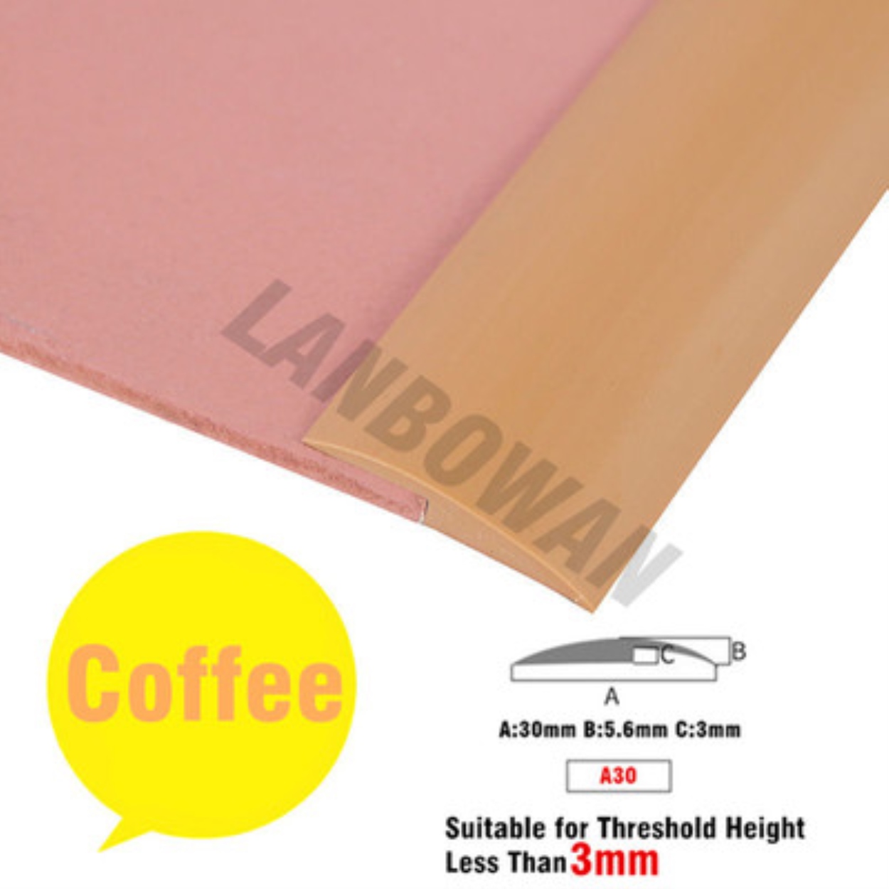 1M Selfadhesive Protective Carpet amp; Floor Edging Trim Strip PVC