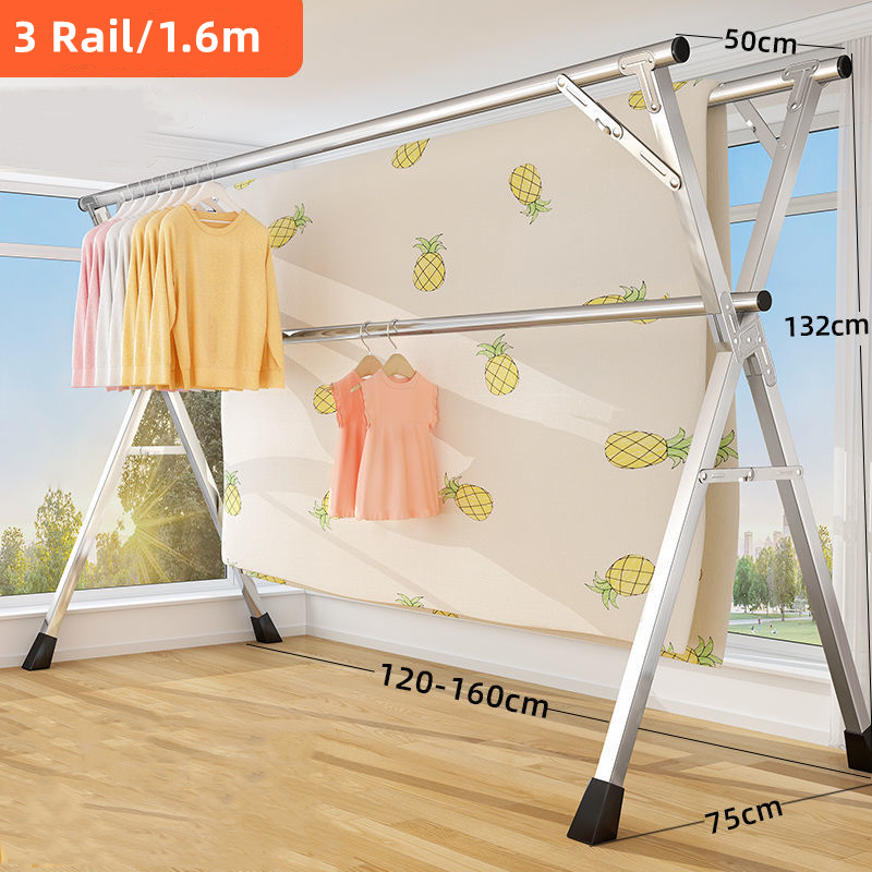 1.5M Foldable Sampayan Sturdy Standing Clothes Rack Drying Rack