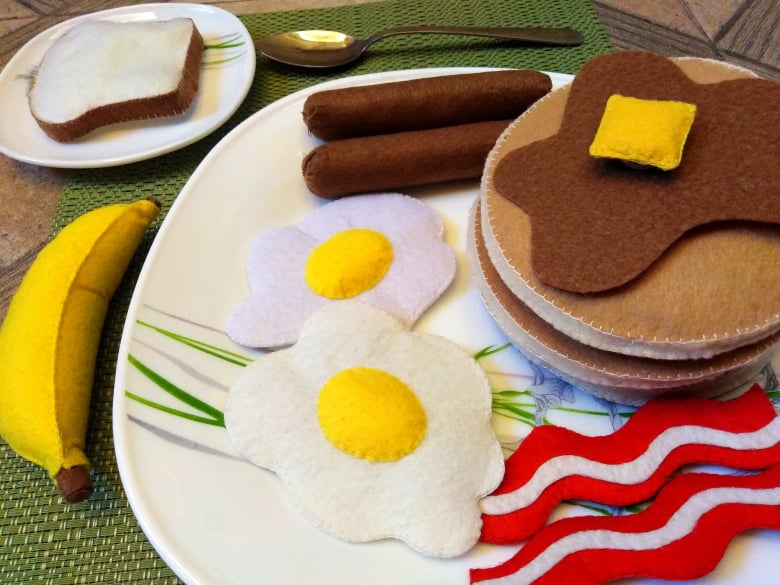 Handmade Felt Food Breakfast Pretend Play Toy Set Lazada PH