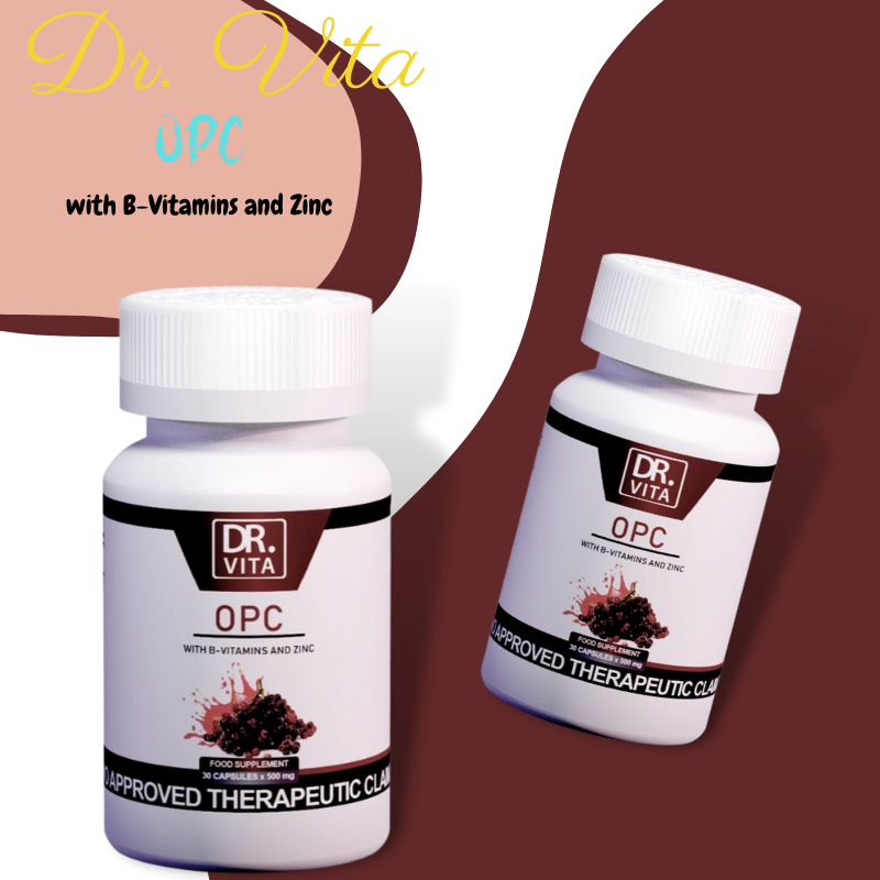 "Protect Your Kidney!" by 2 Bottles (60 Capsules ) Dr. Vita OPC with BVitamins and Zinc