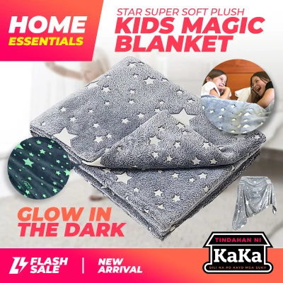 Moon Luminous Blanket Magic Glow In The Dark Blanket Star Super Soft Plush Night Fluorescent Blanket Christmas Gift for Kids